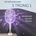 Vợt muỗi tự động tích hợp đèn bắt muỗi thông minh 3 trong 1 tiện lợi, an toàn 