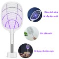 Vợt muỗi tự động tích hợp đèn bắt muỗi thông minh 3 trong 1 tiện lợi, an toàn 