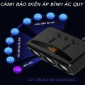 Bộ chia tẩu sạc xoay gập 90 độ, 3 cổng tẩu đa năng kèm 2 cổng USB