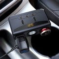 Bộ chia tẩu sạc xoay gập 90 độ, 3 cổng tẩu đa năng kèm 2 cổng USB