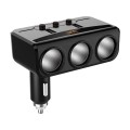 Bộ chia tẩu sạc xoay gập 90 độ, 3 cổng tẩu đa năng kèm 2 cổng USB