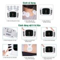 Máy massage xung điện 6 miếng dán tích hợp 8 chế độ trị liệu cao cấp, Máy massage + 8 miếng dán