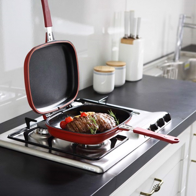 Chảo chống dính 2 mặt đa năng nướng, rán, xào siêu tiện lợi