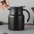 Ấm pha trà giữ nhiệt có bộ loc trà dung tích 1000ml tiện dụng, Màu đen - Không hiển thị nhiệt độ