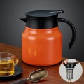 Ấm pha trà giữ nhiệt có bộ loc trà dung tích 1000ml tiện dụng, Màu đen - Không hiển thị nhiệt độ