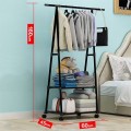 Kệ treo quần áo chữ A khung kim loại có bánh xe di chuyển, Màu trắng