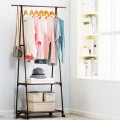 Kệ treo quần áo chữ A khung kim loại có bánh xe di chuyển, Màu trắng