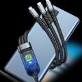 Cáp sạc siêu nhanh 3 đầu 100W micro USB, Type C tiện lợi