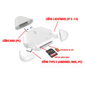 Đầu đọc thẻ nhớ đa năng cho điện thoại di động, laptop có cổng Iphone, Type C, Lightning