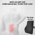 Gối tựa lưng cao su non giúp thư giãn dành cho dân văn phòng, Màu đen