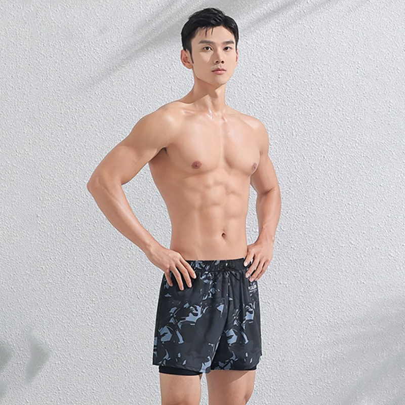 Quần bơi nam dành cho bạn trai đi biển 2 lớp kín đáo hiện đại