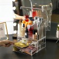Hộp đựng mỹ phẩm trong suốt có nắp chống bụi cao cấp