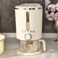 Thùng đựng gạo có nắp chống bụi màu kem sang trọng , Loại 5kg