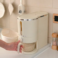 Thùng đựng gạo có nắp chống bụi màu kem sang trọng , Loại 5kg
