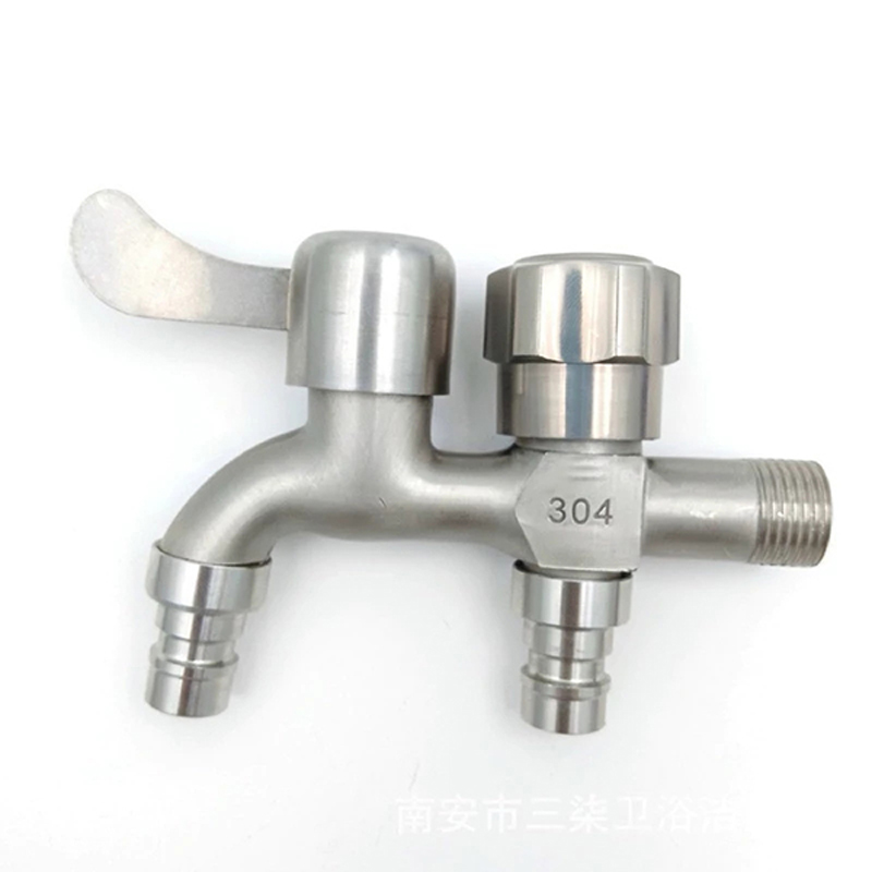 Vòi nước 2 đầu ra chất liệu inox không gỉ