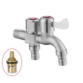 Vòi nước 2 đầu ra chất liệu inox không gỉ