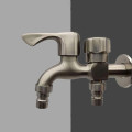 Vòi nước 2 đầu ra chất liệu inox không gỉ