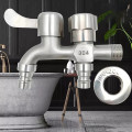 Vòi nước 2 đầu ra chất liệu inox không gỉ