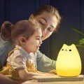 Đèn ngủ mini hình mèo để bàn 3 chế độ sáng