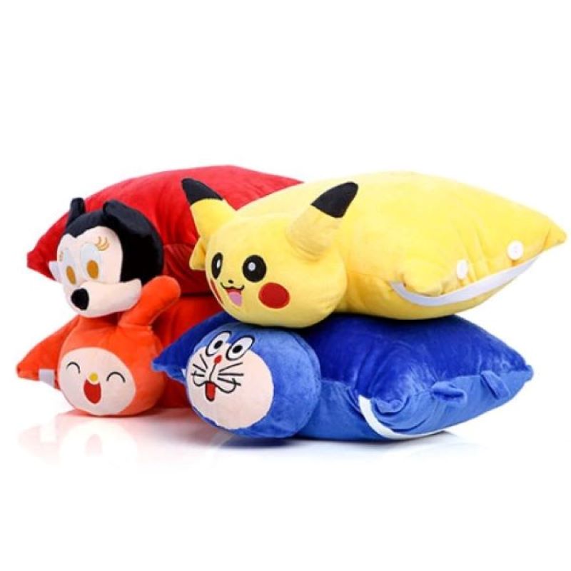 Gối hình thú đỡ đầu bé khi đi xe máy