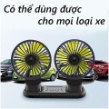 Quạt đôi mini ô tô để bàn làm việc