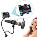 Giá Đỡ Micro Livestream, Có Màng Lọc Âm Mic Và Giá Đỡ Điện Thoại