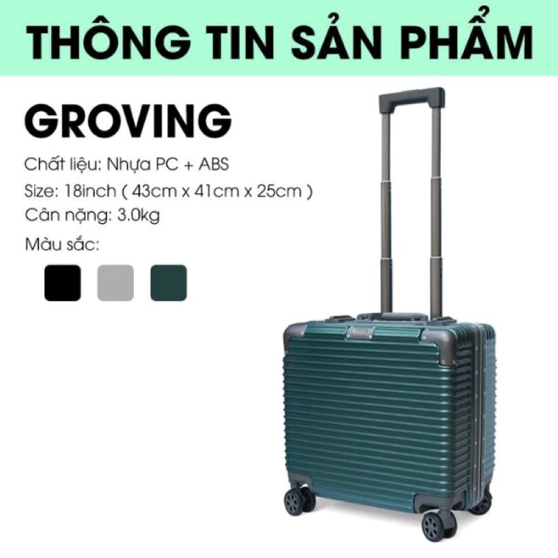 Vali Trip Roving khung nhôm cao cấp 18inch