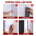 Ron dán khung cửa cách âm, chống thoát nhiệt, chống côn trùng, Màu đen - Loại 5m