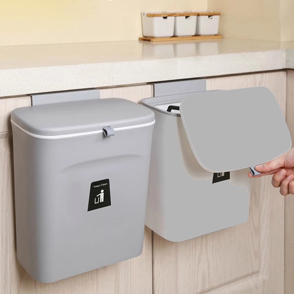 Thùng rác treo tường có nắp trượt chống côn trùng, mùi hôi