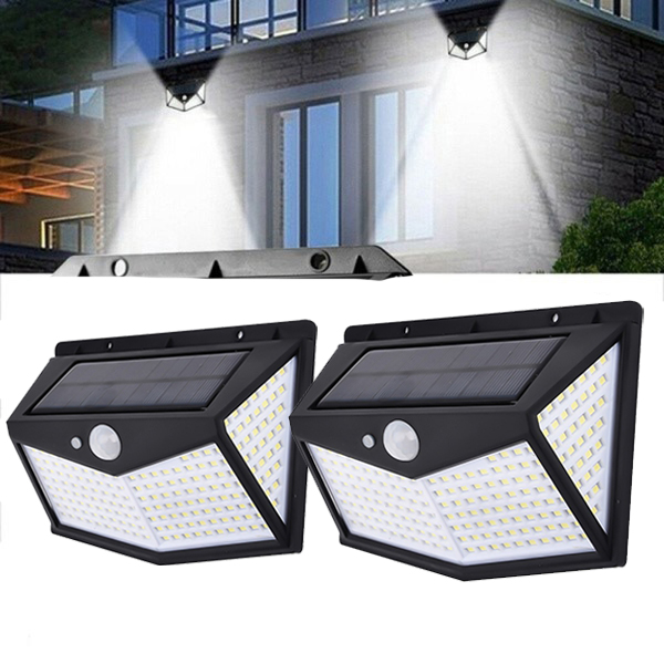 Đèn cảm ứng chống trộm năng lượng mặt trời 212 bóng led hồng ngoại loại to