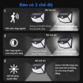 Đèn cảm ứng chống trộm năng lượng mặt trời 212 bóng led hồng ngoại loại to, 1 đèn