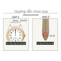 Bộ dây đồng hồ chất liệu da cao cấp có khoá cánh bướm chống gãy, Size 20 - Màu đen khóa trắng