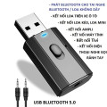 Usb bluetooth 5.0 nhận tín hiệu âm thanh jack cắm 3.5mm