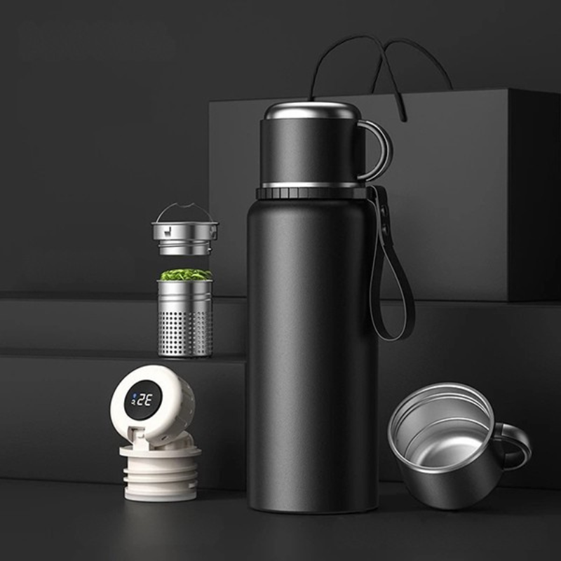 Bình giữ nhiệt dung tích lớn giữ nóng lạnh 48h, tặng kèm lõi lọc