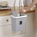 Thùng rác treo cửa bếp thông minh nắp đậy tiện lợi, Màu xám
