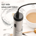 Máy đánh bọt cafe cầm tay có giá treo, sạc điện tiện lợi