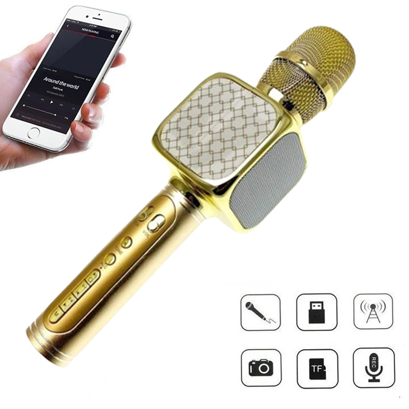 Micro không dây kèm loa bluetooth YS-69 bass mạnh hỗ trợ ghi âm cao cấp