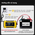 Bộ sạc ắc quy thông minh 12V/6A, tự động ngắt khi sạc đầy