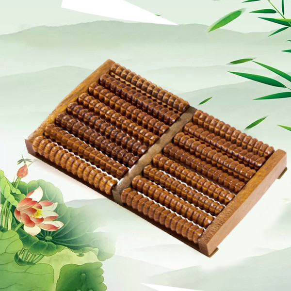 Lăn chân gỗ 8 hàng massage lưu thông khí huyết bàn chân