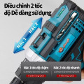 Máy khoan pin 21V loại 3 chức năng chuyên khoan tường, khoan sắt, khoan gỗ, Loại 1 pin