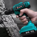 Máy khoan pin 21V loại 3 chức năng chuyên khoan tường, khoan sắt, khoan gỗ, Loại 1 pin