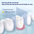 Máy tăm nước không dây kèm 4 đầu phun phù hợp cho người niềng răng, Màu trắng