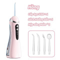 Máy tăm nước không dây kèm 4 đầu phun phù hợp cho người niềng răng, Màu trắng