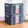 Túi vải khung thép xếp gọn quần áo, chăn màn chống ẩm mốc, Dung tích 78L: 50x40x33cm