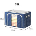 Túi vải khung thép xếp gọn quần áo, chăn màn chống ẩm mốc, Dung tích 78L: 50x40x33cm