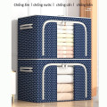 Túi vải khung thép xếp gọn quần áo, chăn màn chống ẩm mốc, Dung tích 78L: 50x40x33cm