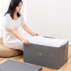 Hộp vải đựng đồ đa năng có nắp gấp gọn tiện dụng, Dung tích 40L (44*29*30cm)	