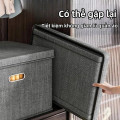 Hộp vải đựng đồ đa năng có nắp gấp gọn tiện dụng, Dung tích 40L (44*29*30cm)	