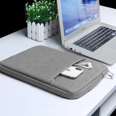 Túi chống sốc laptop 2 ngăn có quai xách chống va đập cao cấp, Màu xám - 13inch - 13.3inch