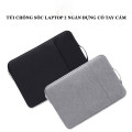 Túi chống sốc laptop 2 ngăn có quai xách chống va đập cao cấp, Màu xám - 13inch - 13.3inch